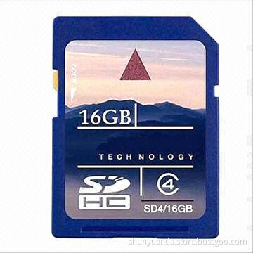 SD Cards with High-speed Class 4 16GB Capacity and Data Retention of 10 Years
